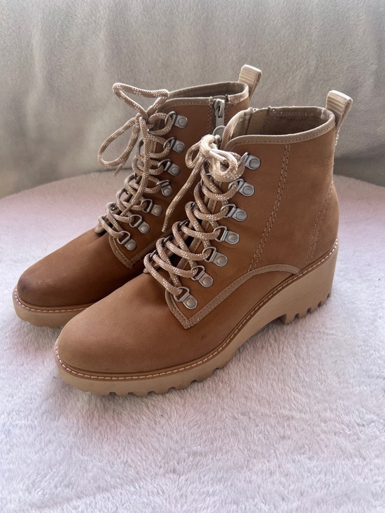 Dolce Vita Shoes - DOLCE VITA Tan Lace-Up Ankle Boots